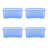 Wham Crystal 45L Plastic Storage Box Pack of 10 Tint Sparkle Blue