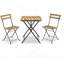 Ensemble de bistro pliant 3 pièces pour patio, peu encombrant