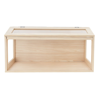 Wooden Hamster Cage 31.9"x16.1"x16.1" 270° Viewing Hamster Habitat, Chewproof Acrylic Small Animal Cage with Openable Top, Large Pet Enclosure for Syrian/Dwarf Hamsters, Guinea Pigs & Gerbils