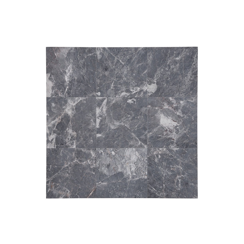 Santana 40'' Gray Wood and Marble Square Cocktail Table