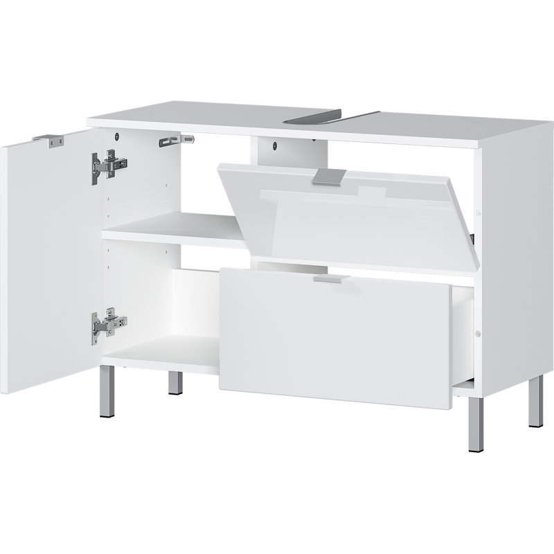 Midgett 80cm Single Bathroom Vanity Base Only, White