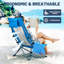 Chaise pliante à haut dossier pour camping avec sac isotherme et coussin (paquet de 2)-1323317647