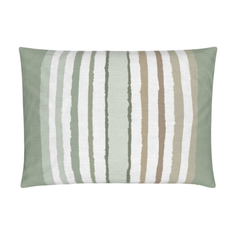 Brother Stripe Lumbar Pillow Cover & Insert, Greens Striped