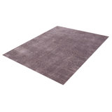 Tapis gris en laine noué à la main de conception unique 7 pi 6 po x 9 pi 6 po New Age