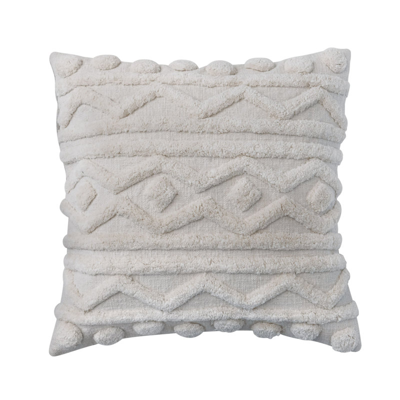 Embroidered Cotton Pillow Cover