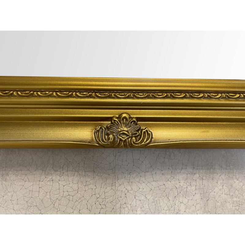 McSherrystown Solid Wood Framed Wall Mounted Accent Mirror, Gold