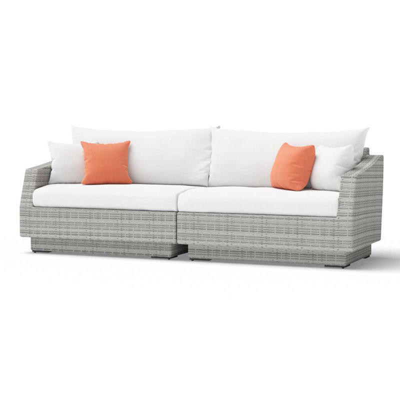Cannes 9 Piece Seating Group with Cushions, Cast Coral Sunbrella® Plainweave