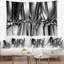 Tapisserie abstraite fond noir et cristal blanc-28496865