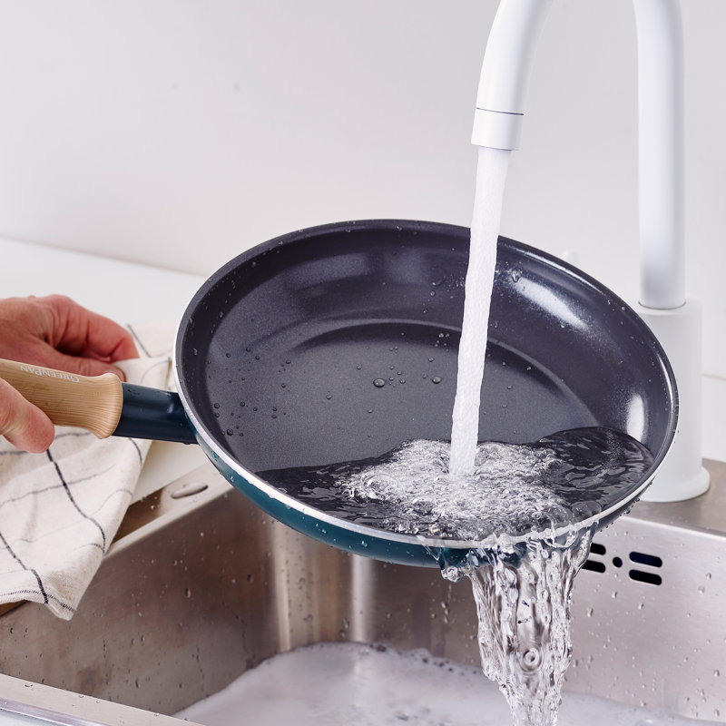 Ensemble de poêles à frire en céramique antiadhésive de 9,5 po et 11 po GreenPan Hudson, Vert forêt