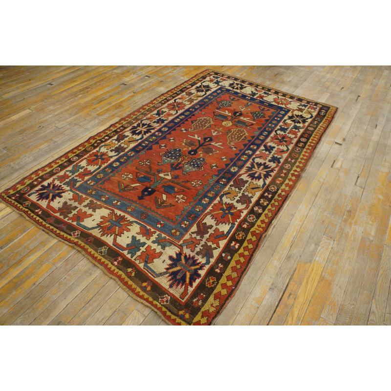 Tapis kazak antique à motif cachemire géométrique