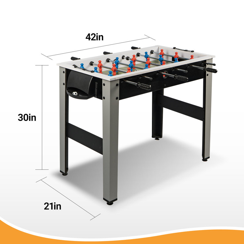 Table de soccer de 42 po, table de jeu de soccer en bois avec 2 ballons de soccer, marqueurs, maison intérieure, salle de jeux