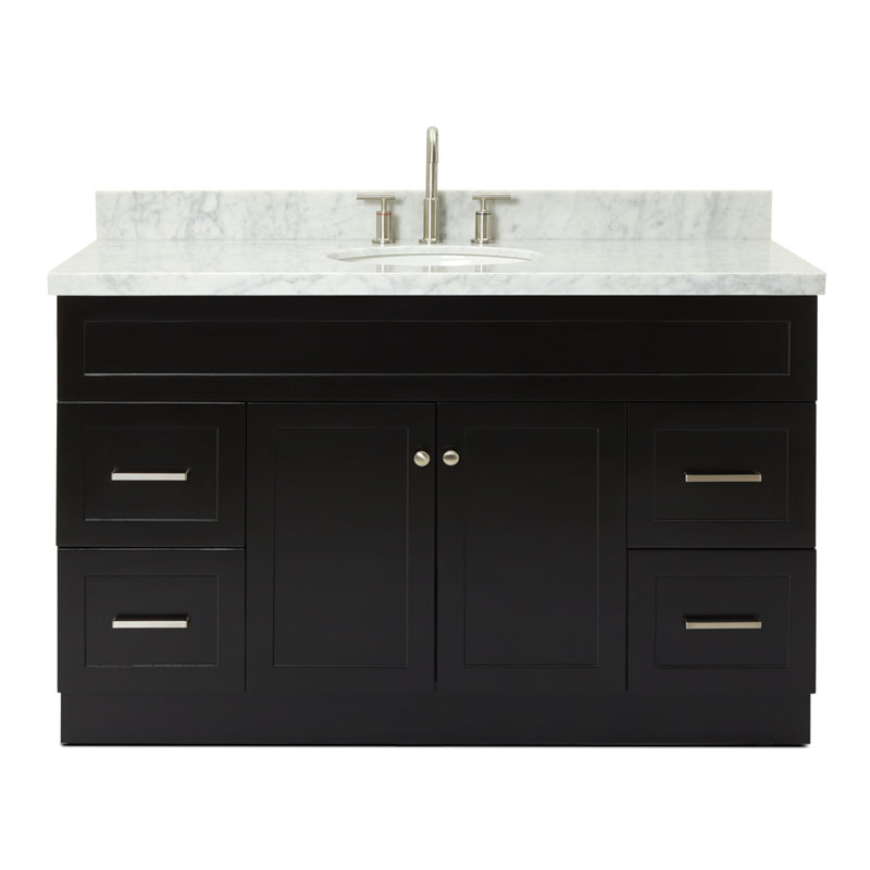 Ensemble de meuble-lavabo simple 55 po Abell, Noir