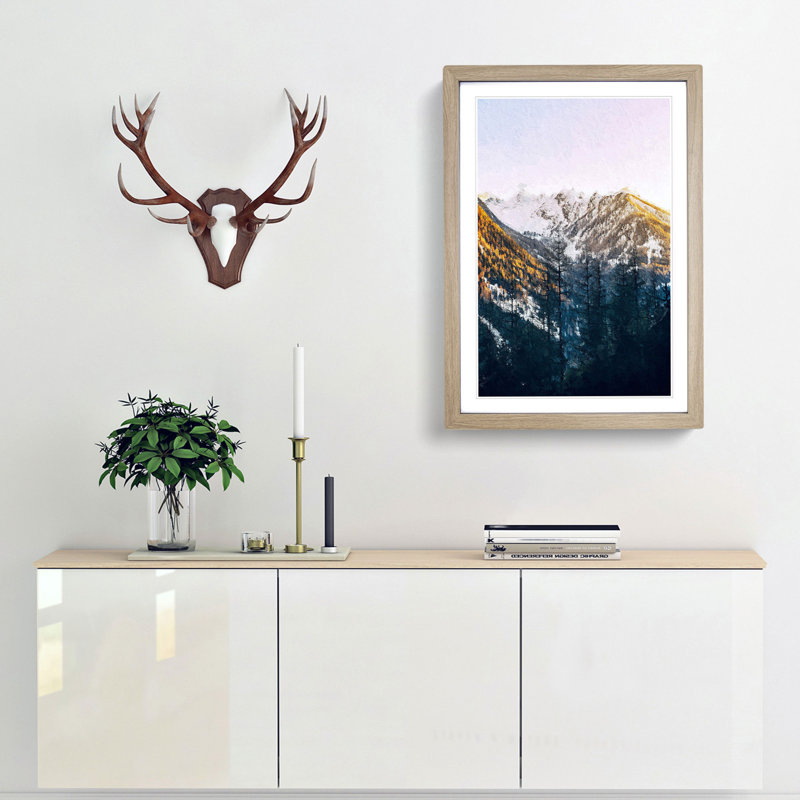 Tall Trees - Picture Frame Painting Print, Oak Framed, 36cm H x 27cm W x 2cm D