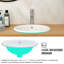 Lavabo blanc semi-encastré en céramique de 17 po x 15,5 po pour salle de bain, vasque de comptoir, faible absorption d'eau, lavabo de salle de bain à surface lisse, forme ergonomique, teinture et égratignure,