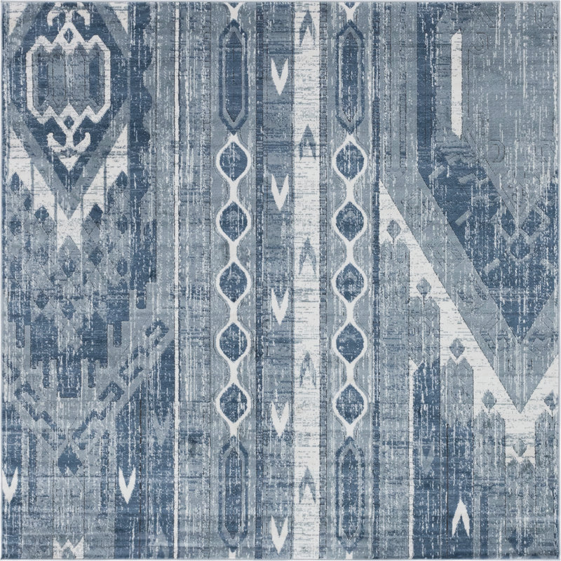 Santini Striped Indoor Rug, Square 7'10"