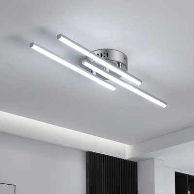 3-Light 56cm LED Semi Flush Mount Ceiling Light