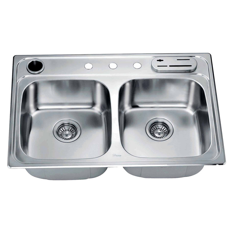 33" L x 22" W Rectangular Drop-In Single Bowl Stainless Steel Kitchen Sink