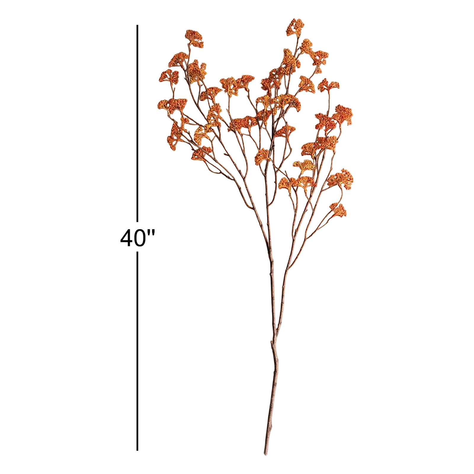 ARTIFICIAL RICE FLOWER STEM - BLUSH, Orange