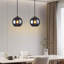 Modern Glass Globe Pendant Ceiling Light with Shiny Gold Fixture – Elegant Lampshade Design