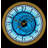 Mystical Light-Up Skeleton Dial Wall Clock with Blue Illuminated Background, 24", C3385
