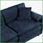 Canapé modulaire en L en chenille moderne à 3 places avec repose-pieds mobile pour salon, bleu-1689781058