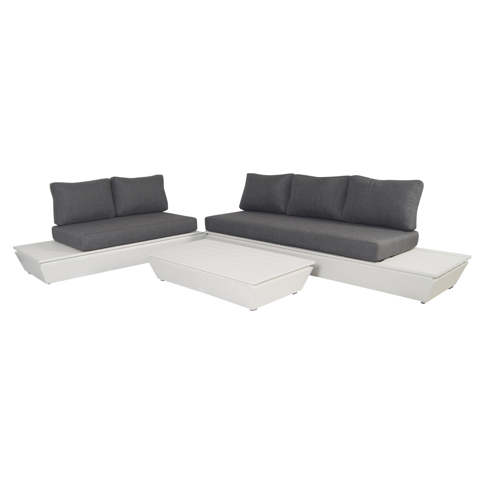 Raymond 5 - Person Patio Conversation Set with Cushions, White