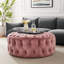 Grand repose-pieds rond en velours Performance-1470650288