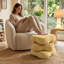 Repose-pieds rembourré moelleux en chenille Alex-132273200