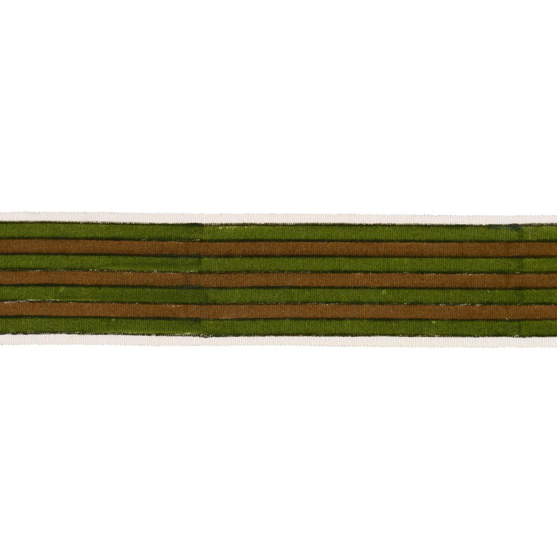 Schumacher X Molly Mahon Arya Stripe Hand Block Trim, Green