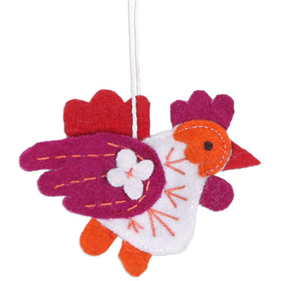 2.8'' Fabric Animals Hanging Figurine Ornament