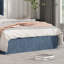 Structure de lit tapissier Annek avec rangement relevable, tête de lit à oreilles de H 40,9 po, lattes de bois et structure en métal, plusieurs tailles et options de tissu disponibles-1542673010-1542131016