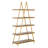 Conry 68"H 5-Tier Metal MDF Tall A-Frame Bookcase in Gold/Walnut-1412323499