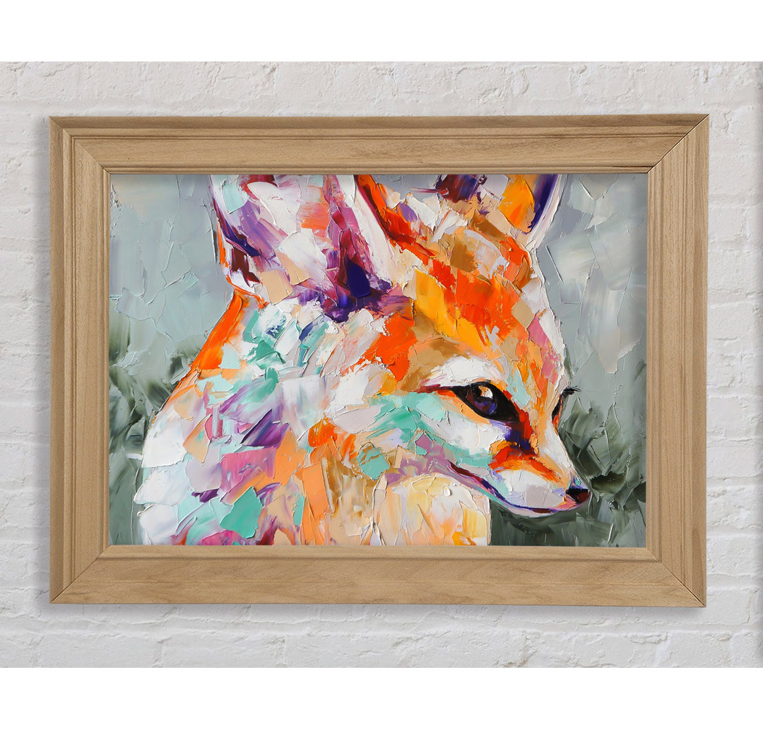 Vibrant Fox Gemälde - Einzelner Bilderrahmen Kunstdrucke