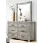 Commode double 6 tiroirs avec miroir Braylea