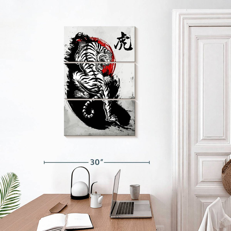 Tigre japonais Brampt, H 45 po x l 28 po