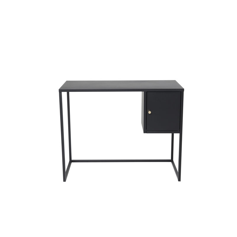 Isiah Metal Writing Desk, Black