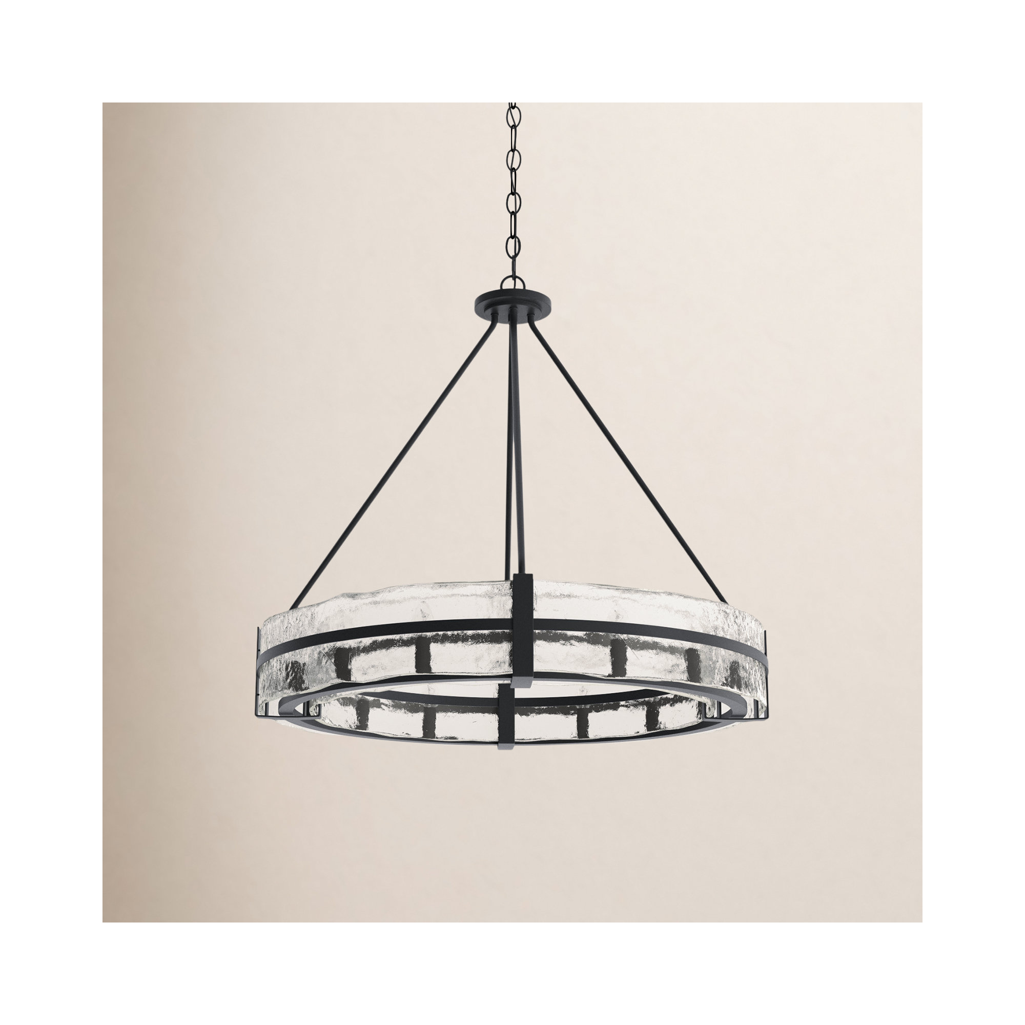 Brisa Dimmable Drum Chandelier, 12 Light Pendant