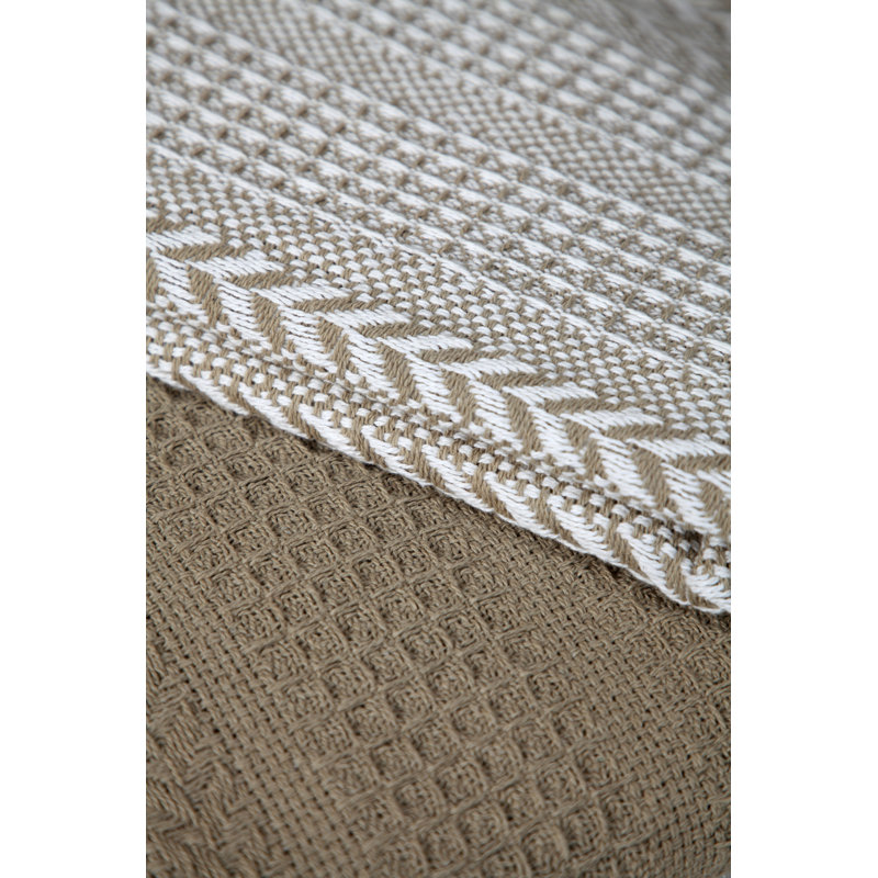 Jeté luxueux 100% coton, Beige