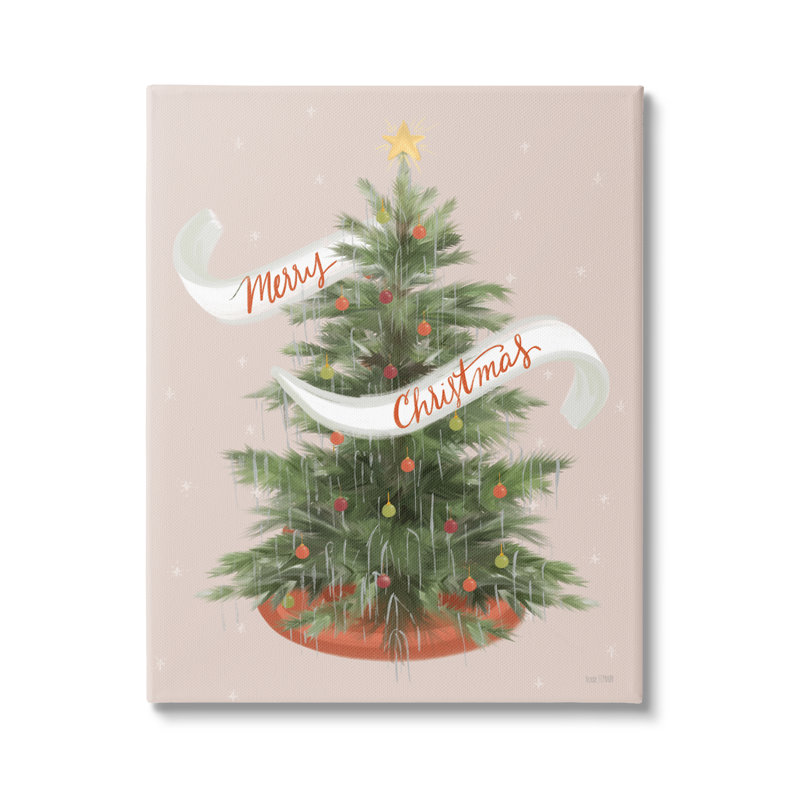 Merry Christmas Banner, Toile tendue, H 20 po x l 16 po x P 1,5 po