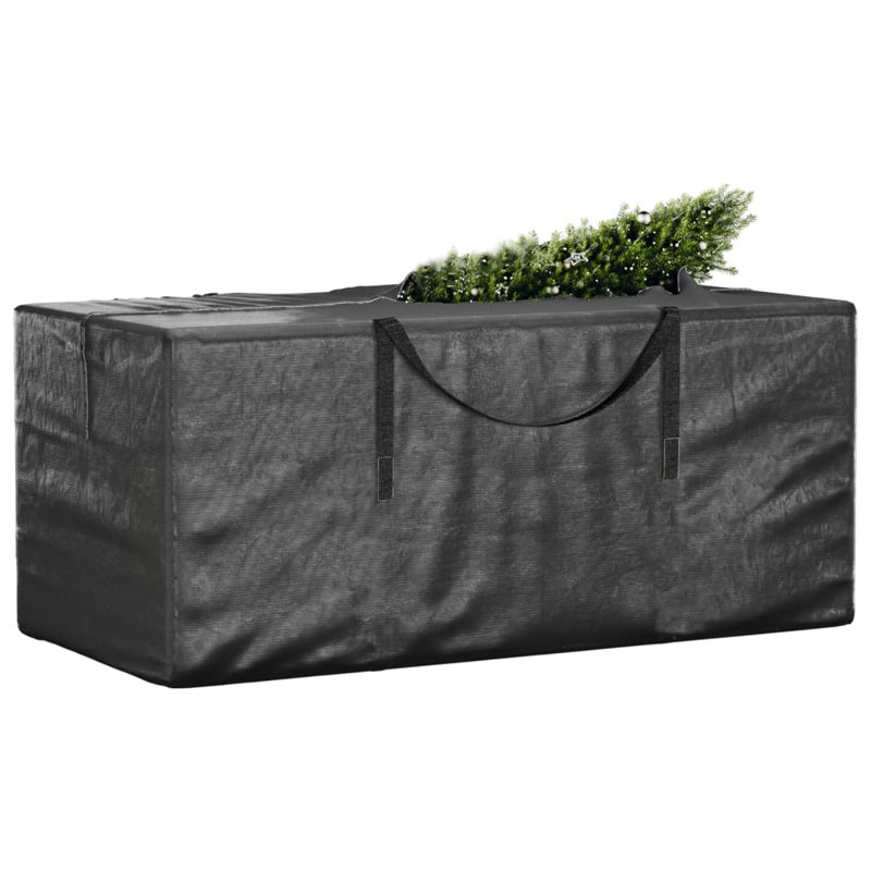 Sac de rangement pour arbre de Noël vidaXL en polyéthylène noir grand, 59,06 po