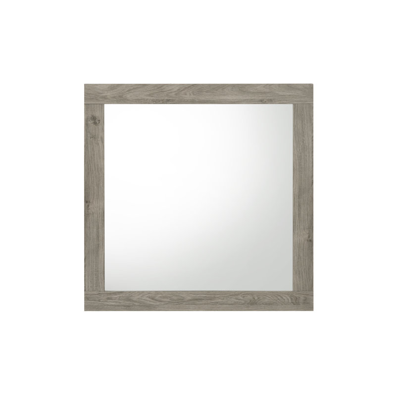 Barrett Square Wall Mirror with Wooden Frame