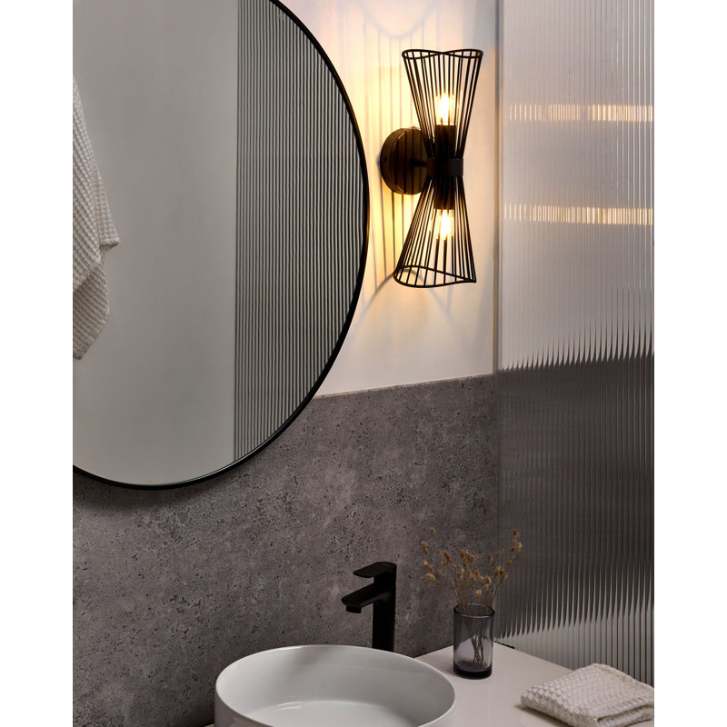 Iron Armed Sconce, Matte Black