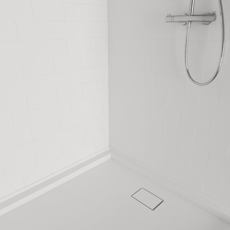 L 60 po x H 96 po x P 32 po + paroi de douche SMC de 0,2 po d'épaisseur, surface mate, découpable, installation rapide