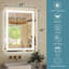 Miroir de salle de bain lumineux à DEL 24 po x 32 po, miroir mural à intensité variable avec anti-buée et 2 couleurs lumineuses