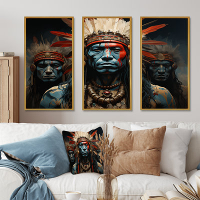 Ensemble de salon Native Honor Traditional Warrior - Native American Wall Art