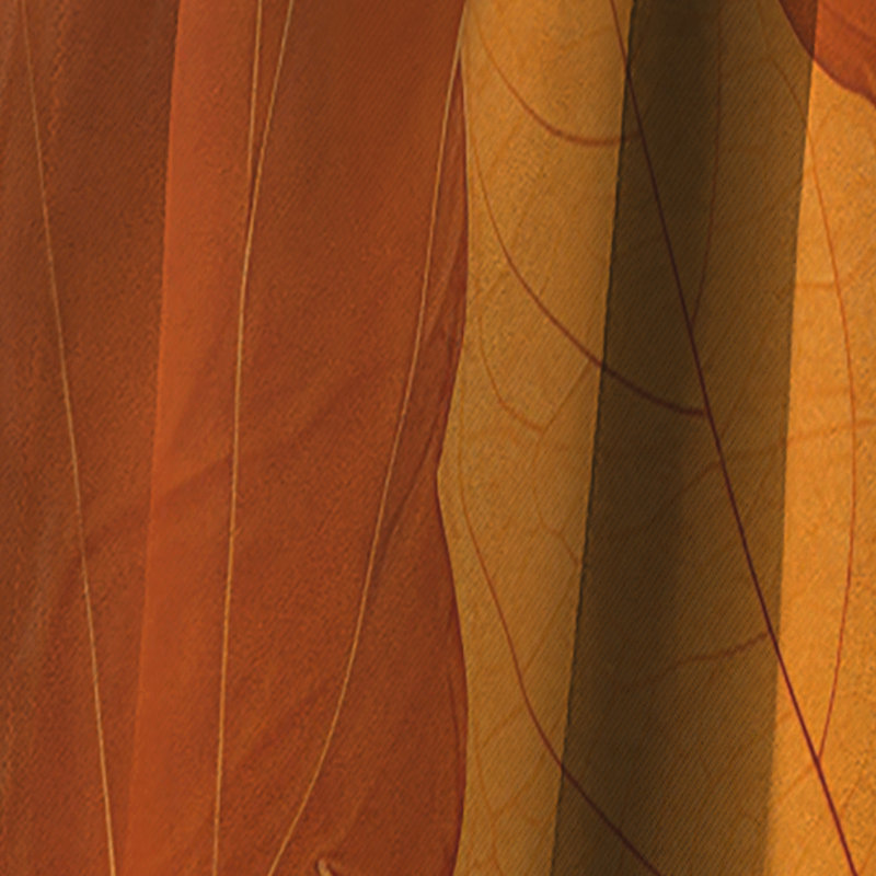 Amber Autumn Maple Leaves - Rideau à feuilles - Rideau occultant à motif floral - 1 panneau, L 52 po x L 63 po