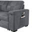 Canapé-lit modulaire réversible en tissu tissé