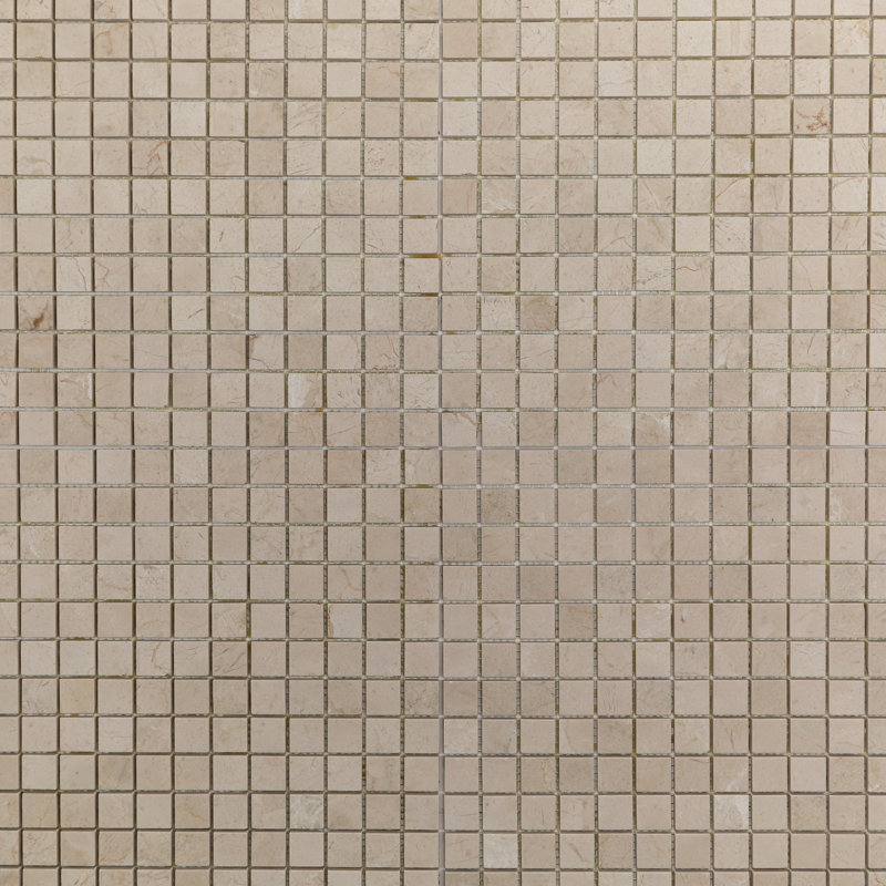 Addis 1" x 1" Grid Crema Marfil Marble Mosaic Wall & Floor Tile