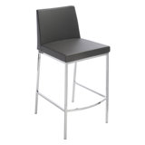 Upholstered Counter Stool with Metal Frame