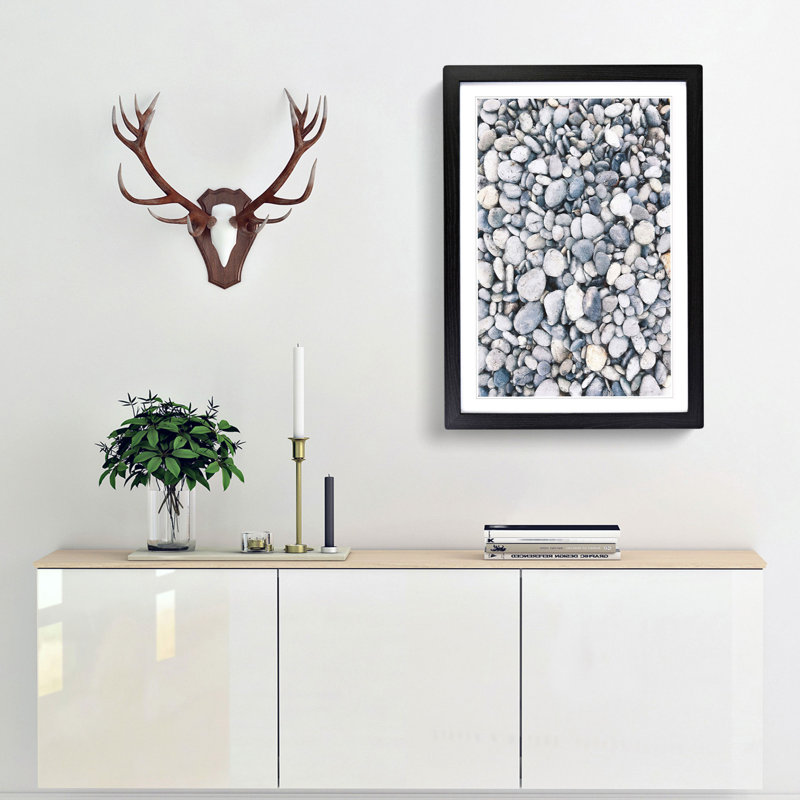 Pebbles - Picture Frame Graphic Art Print, Black Framed, 33cm H x 24cm W x 2cm D